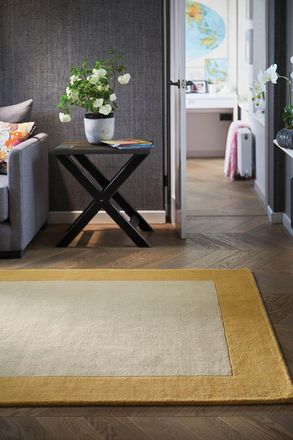 Origin Store Borders Rug in Yellow | Size: 160 cm x 230 cm