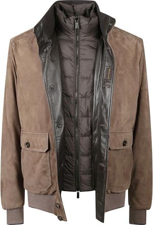 Moorer Jassen, Heren, Bruin, L, Leer, Adelsio-Ur Bomberjack