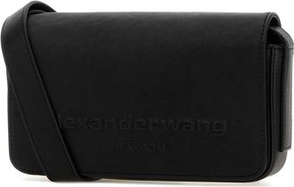 Alexander Wang Womens Black Leather Punch Crossbody Bag Borse A Tracolla