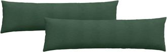 vidaXL Cojines De Sof&aacute; 2 Pcs Verde Oscuro 145 X 40 Cm Tela De Pana Vidaxl