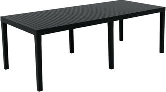 Dmora Tavolo Da Esterno Arabesch, 10 Posti, Meccanismo Estensione Allunga Centrale Made In Italy, 90x220x72h Cm Nero Antracite