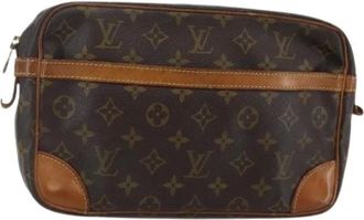 Louis Vuitton Pre-owned Clutches, female, Brown, Size: ONE SIZE Pre-owned Canvas Clutch
