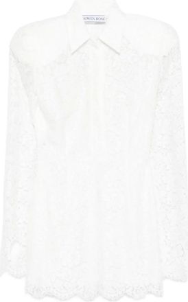 Rowen Rose Abito corto a maniche lunghe - Bianco