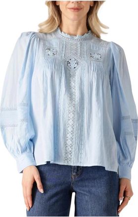 Vanessa Bruno Calin Blouse - Dames - Blouses - Blauw - M - Katoen - Overhemden