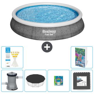 Bestway Piscina Bestway Fast Set Redonda - 396x84 Cm - 7-piezas S317