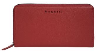 Bugatti Geldb&ouml;rse BUGATTI MIRA, Damen, rot, Leder, leicht gl&auml;nzend, unifarben, Kleinlederwaren Geldb&ouml;rse, echt Leder