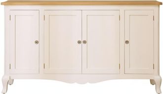 Wabi Home Aparador de madera maciza tintada en blanca 161x88cm