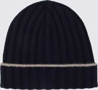 Brunello Cucinelli Berretto beanie in puro cashmere lavorato a coste