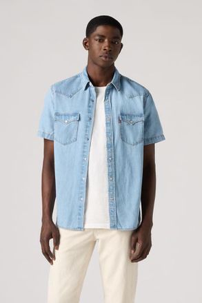 Levi's Camisa Western Classic de fit est&aacute;ndar - Hombre - L - Azul / Franklin Stone Wash
