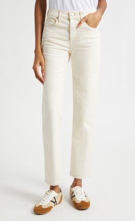 Veronica Beard Leah Straight Leg Jeans in Ecru at Nordstrom, Size 30