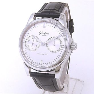 Glash&uuml;tte Original Pre-owned Glashutte Original Senator Hand Date Matt Galvanised Silver Dial Mens Watch 1-39-58-02-02-04