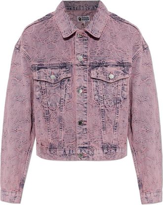 A Bathing Ape Overdye Cropped Denim Jacket - Dames - Spijkerjassen - Roze - XS - Denim - Jassen