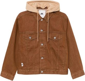 Chocoolate logo-patched denim jacket - Brown
