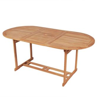 vidaXL Mesa De Jard&iacute;n De Madera De Teca Maciza 180x90x75 Cm Vidaxl