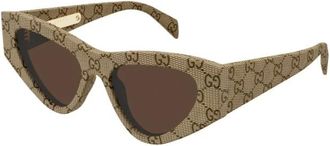 Gucci Sunglasses, female, Brown, Size: 53 MM Cat Eye Sunglasses