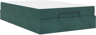 vidaXL Estructura De Cama Verde Oscuro 120 X 190 Cm Terciopelo Vidaxl