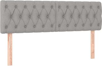 vidaXL Cabeceros Tela Gris Claro 144x7x78/88 Cm Vidaxl