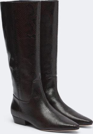 Veronica Beard Botas altas Gabrielle de piel grabada
