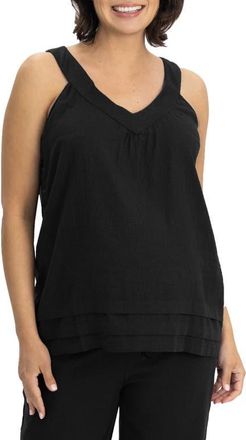 Angel Maternity V-Neck Maternity/Nursing Tank in Black at Nordstrom, Size Large