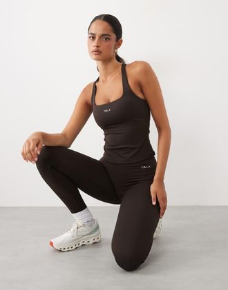 Tala SkinLuxe leggings a vita alta in americano-Marrone