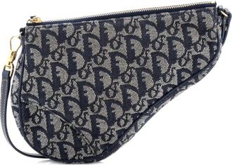 Dior Vintage Saddle Bag Diorissimo Denim Mini shoulder bag - Blauw