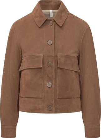 Duno Kort Jasje - Dames - Leren en Su&egrave;de Jassen - Bruin - XL - Leer - Jassen