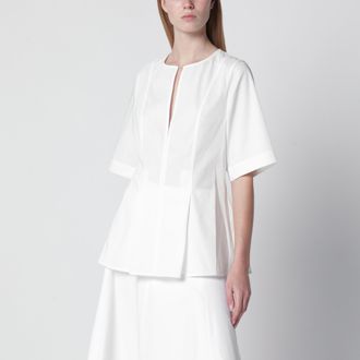 Toteme Blusa bianca con cuciture in vita