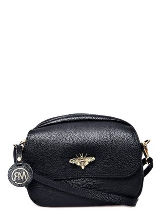 Roberta M Zwart Rundleer Tas