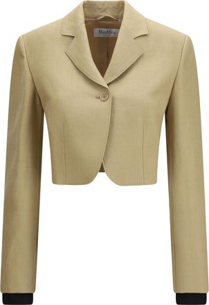 Max Mara Womens Linen Jacket Buono Sand