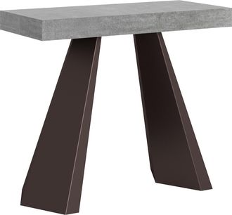 Itamoby Consola De Entrada Extensible 90x40-300cm Mesa Gris Diamante Concrete