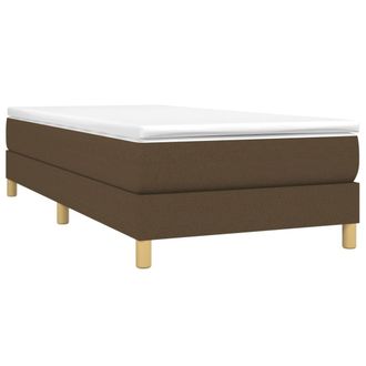 vidaXL Estructura De Cama Sin Colch&oacute;n Tela Marr&oacute;n Oscuro 100x200 Cm Vidaxl