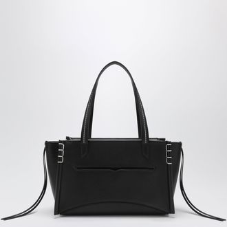 J.W.Anderson Borsa cabas Loafer allungata in pelle nera