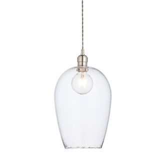 Netlighting Livorno Dome Pendant Hammered Glass in Grey