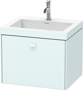 Duravit Lavamanos Duravit Brioso De 60,0x48,0 Cm, 1 Caj&oacute;n, Sin Rebosadero, Con Banco Para Grifos, 1 Agujero Para Grifos, Color (frente/cuerpo): Azul Claro Dec