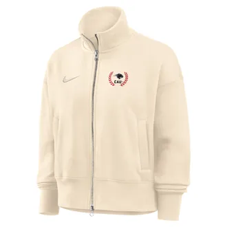 Nike Womens College (Clark Atlanta University) Nike Womens Phoenix Fleece Track Jacket in Brown | ZW052NCLAU26-NAT