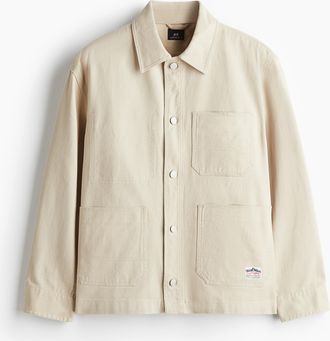 H&M Utility-Overshirt in Loose Fit - Beige