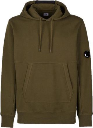 C.P. Company Diagonale Fleece Pullover Hoodie - Heren - Hoodies - Groen - XL - Katoen - Hoodies & sweatvesten