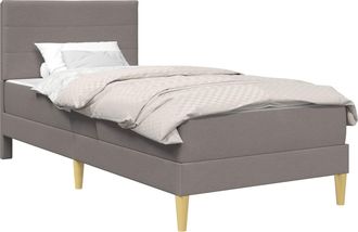 vidaXL Estructura De Cama Taup&eacute; 100 X 200 Cm Poli&eacute;ster Vidaxl