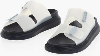 Alexander McQueen Rubber BIRKE Sliders with Double Buckle size 39,5