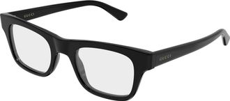 Gucci Square Optical Frame - unisex - Accessoires - Zwart - Maat: 50 MM