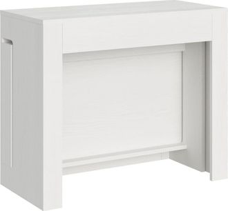 Itamoby Consola extensible 90x42/302 cm efecto madera, fresno blanco