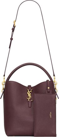 Saint Laurent Womens Shoulder Bag Le 37 Bordeaux Calf Leather