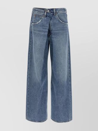 A Gold E denim wide-leg jeans