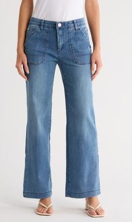 Democracy Porkchop Wide Leg Jeans in Blue Vintage at Nordstrom Rack, Size 12