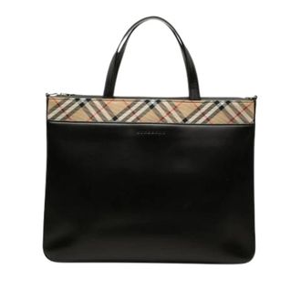 Burberry Pre-owned Satchel - Dames - Vintage Shopper - Zwart - ONE Size - Leer - Vintage
