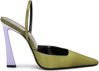 Saint Laurent Womens Tom Slingback Pumps, Brand Size 38 ( US Size 8 )