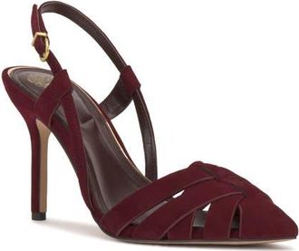 Vince Camuto Marsia Slingback Pointed Toe Pump in Pomegranate at Nordstrom, Size 8.5