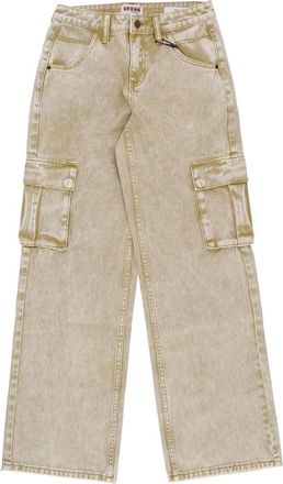 Guess Cargo Wide Leg Jeans Wit - Dames - Loose Fit Jeans - Wit - W30 - Katoen - Jeans