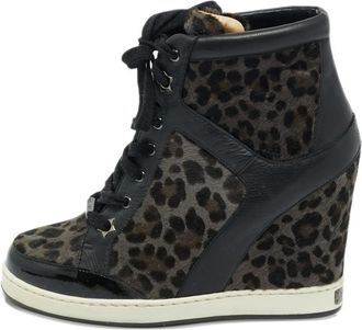 Jimmy Choo London Sneakers leopardate - Nero