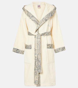 Etro Bloom cotton terry bathrobe